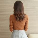 Sweater Women Fashion 2021 Autumn Winter Black Tops Women Knitted Pullovers Long Sleeve Jumper Pull Femme