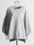 Simple Casual Style 2025 New Solid Color Round Collar Lantern Sleeve Cape Style High-End Sense Dress Women