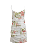 Backless Floral Mesh Mini Dress- Outfit