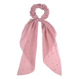 Bow Long Ribbon Hair Scrunchie Chiffon Floral Print Sweet Elastic Hair Band Ponytail Hair Scarf Hair Tie Hair