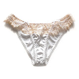 Sexy Eyelashes Lace Panties Women Underwear Low-waist Lingerie Embroidery Breathable Underpants Female G String