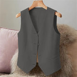 Suit Vest Women's Small Vest Spring And Autumn New Repair Outside The Female Red Short Female Horse Clip