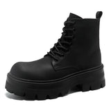 Zingj Style Vintage High-Top Leather Shoes 2023 New Locomotive Boots Autumn