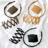 New Women Girls Portable Stretch Fold Hairbands Sweet Headband Convenience Hair Hold Hoop Decorate Fashion Hair