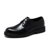 Zingj Leather Shoes Men New British Style Casual Men Business Dress Black Groom Wedding Shoes