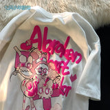 Harajuku Anime Graphic Tees Woman Tshirts Streetwear Women Top Fashion Summer Short-sleeved Y2k Tops Kawaii