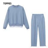 2021 Women Sweatshirts Two Piece Set Female Tracksuits Harajuku Hoodies Pullovers
