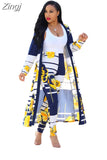 Piece Set African Print Elastic Bazin Baggy Pants Rock Style Dashiki SLeeve Famous Suit For Women Coat And Leggings