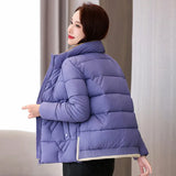 New Autumn And Winter 2024 Free Wash Bright Face Small Fragrant Wind Cotton-Padded Clothes Female Short Small Fashion Slim Warm Coat-Outfit
