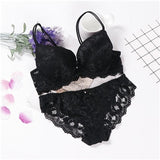 Pink Sujetador Transparente Panties And Bra Set Underwear Set Women Japanese Fashion