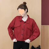 Zingj Autumn Casual Coat Female Autumn Versatile Thin 2024 New Loose Show Thin Korean Version Of The Tooling Jacket Tide-Outfit
