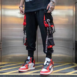 Men's Autumn And Winter Loose Tide Brand Ruffian Handsome Ins Hip-Hop Hip-Hop Wide-Legged Pants With Many