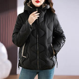 Cotton-Padded Clothes Women Short Style 2024 New Bright Face Fashion Foreign Style Show Thin Thin Hooded Cotton-Padded Jacket Women Cotton-Padded Jacket Coat-Outfit