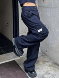 Fold Over Waist Y2K Straight Leg Pants- Outfit