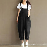 Large Artistic Dark Blue Suspender Casual