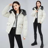 Winter 2024 New Korean Version Loose And Thick Warm Cotton-Padded Coat Cotton-Padded Coat-Outfit