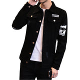 The Fall Of 2023, The New Men's Korean Fashion Jacket Is Slim And Handsome For Teenagers. Black Denim Jackets For