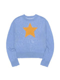 Star Pattern Semi Sheer Knit Top- Outfit
