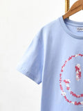 vintage chic smiley print T-shirt women 2022 summer short sleeve round neck cotton cozy tees casual tops female