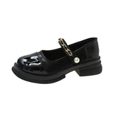 Leather Shoes Female British Wind Autumn 2025 New Round Head Thick Platform Mary Jane Shoes Female French Retro Thick Heel Single