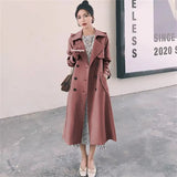Woman 2025 Korean Version Of The New Spring And Autumn British Wind In The Long-Term Popular Red Coat