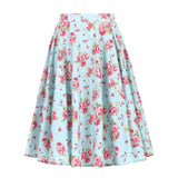 Animal Leopard Retro Vintage 50s Skirt Women Ladies A Line Midi Floral Print 2022 Sexy High Waist Swing Pinup