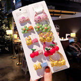 Children Cute Cartoon Fruit Elastic Hair Bands Girls Baby Lovely Rubber Bands Ponytail Holder Kids Hair