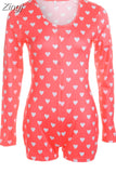 Women Bodysuit Long Sleeve Deep V Neck Bodycon Stretch Leotard Crop Top Button Short Romper Pajamas Women Jumpsuit