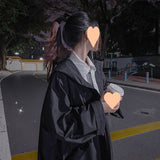 Zingj Trench Coat Coat Female 2024 New Autumn Temperament Casual Loose Show Thin Versatile Bf Harajuku Trend Ins-Outfit