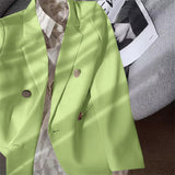 Zingj And Autumn Small Suit Jacket Female 2024 New Korean Version Net Red Temperament Small Purple Pink Suit
