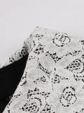 Kawaii Dress Tunic Midi Robe Femme Lace Collar Patchwork High Waist 50s 60s Swing Pin Up Rockabilly Vintage Chic