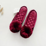 Autumn Winter Warm Women Home Slippers Soft Non-slip Indoor Shoes Cute House Slip On Flat Slides Ladies Fur