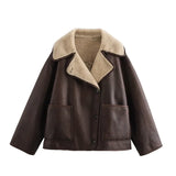 2025 New Women's Fashion Casual Temperament Collar Button Double-Sided Coat