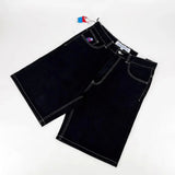 Zingj Y2K Vintage Denim Shorts Men's Harajuku Punk High-Waisted Denim Shorts 211-0-Outfit