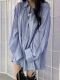 Harajuku Oversize Loose Casual Shirt Women Korean Fashion Wind Lazy Female Long Sleeve Blouse Chic Preppy Style Y2K
