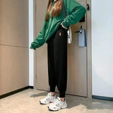 Zingj Sweatpants Female Bundle Feet Show Thin Loose New Autumn Fashion Versatile Bathroom Pants Harun Casual Pants Children-Outfit