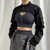 Zingj Wind Zipper Short Blouse Jacket Women's Spring 2024 New Small