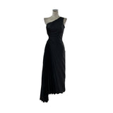 French Elegant Style High-Level Famous Temperament Folded Waist Shoulder Dress Dress Dress