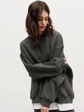 Loose Sweatshirt Street Solid Color Polar