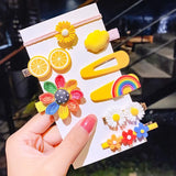 New Girls Cute Cartoon Flower Geometric Hairpins Sweet Headband Hair Ornament Barrettes Hair Clips Fashion Hair