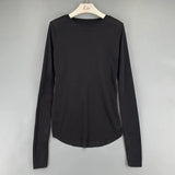 2021 Summer T Shirts Fashion Girls Tops Long Sleeve Slim T-shirts Women Cotton Pink Korean Tee Shirt Femme