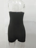 2023 Sexy Women Off Shoulder Bodycon Slim Overalls High Waist Beach Short Playsuit Tube Tops Strapless Jumpsuit
