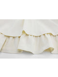 Collar Dress For Women Clothes 2022 Elegant Bow Agaric Lace Short Sleeve 2022 Summer A-line Dress High Waist Midi