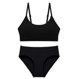 Seamless Bra Set Push Up Bra+ Pantys Brassiere Fitness Underwear Lingerie Women's Soft Comfort Sexy Stretchy Tank