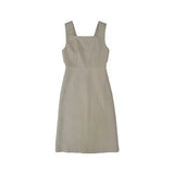 2021 Summer Korean Style Deep V Neck Midi Dresses Woman Slim Sleeveless Tank Dress Elegant Ladies