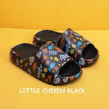 Indoor Home Bathroom Slides Thick EVA Bottom Sole Summer Couple Cute Cartoon Non-Slip Shoes Soft Flat