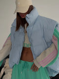 Color Lunch Break Bread Cotton Clothes High-End Zipper Cardigan Warm Fashion Hot Single Vest Sleeveless