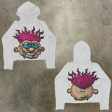 Men's Hoodie Y2K Original Hip-Hop Cartoon Graphic Print Pullover Fashion Leisure Loose Sports Shirt
