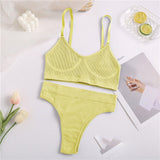 Seamless Bra Set Women Underwear Sexy Crop Top Suit Bralette Female Lingerie Basic Stretchy Ribbed Tank Tops
