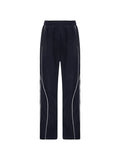 Vintage Striped Piping Baggy Sweatpants- Outfit